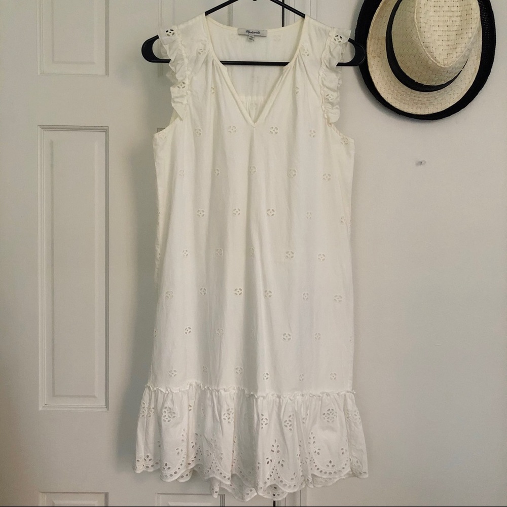 Madewell sleeveless eyelet dress XXS